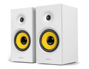 Edifier R1080BT White, 2.0/ 24W (2x12W) RMS, 4- Mid-range and bass drivers + 0.75- treble drivers, built-in DSP chip, Bluetooth V5.1, line In and AUX Inputs, classic wooden enclosure, top-mounted buttons